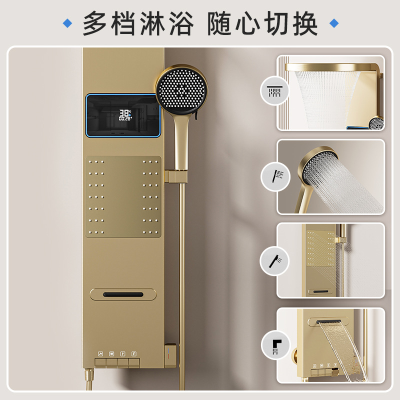 Smart Home Control - Tela de Chuveiro Digital Inteligente Cinza