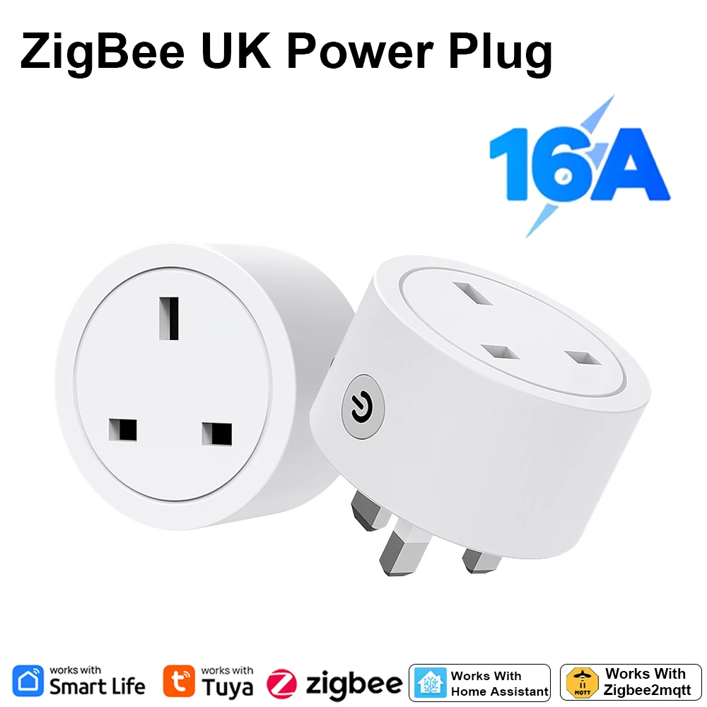 Smart Energy Monitor - Tomada Inteligente Zigbee 16A (Padrão UK)
