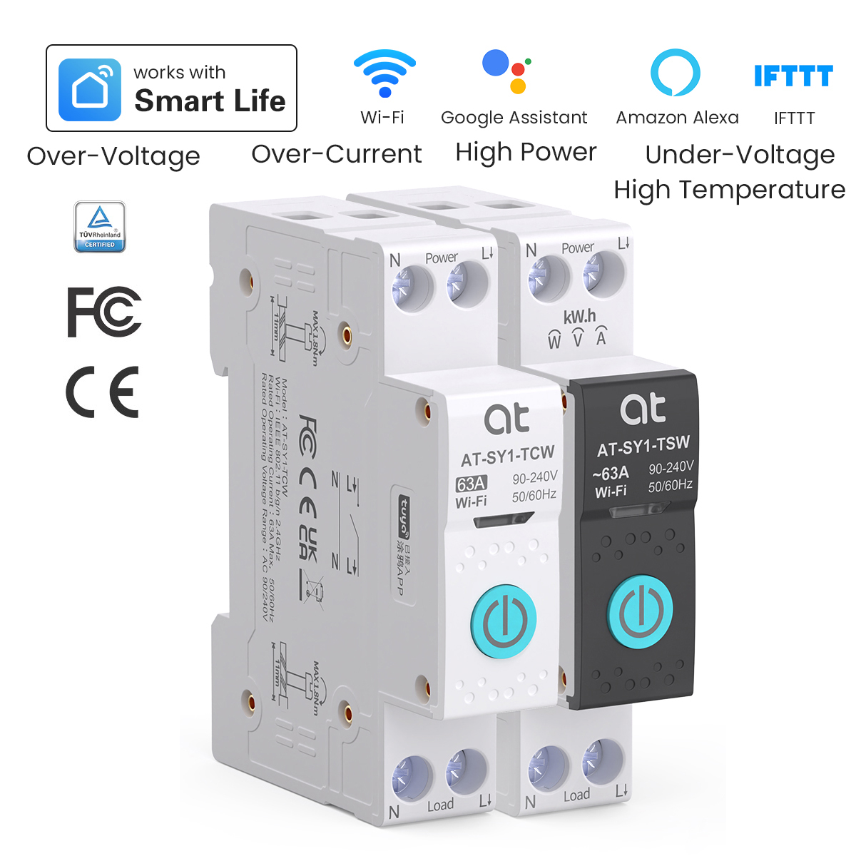 Smart Energy Monitor - Tuya wifi disjuntor inteligente 1p +
