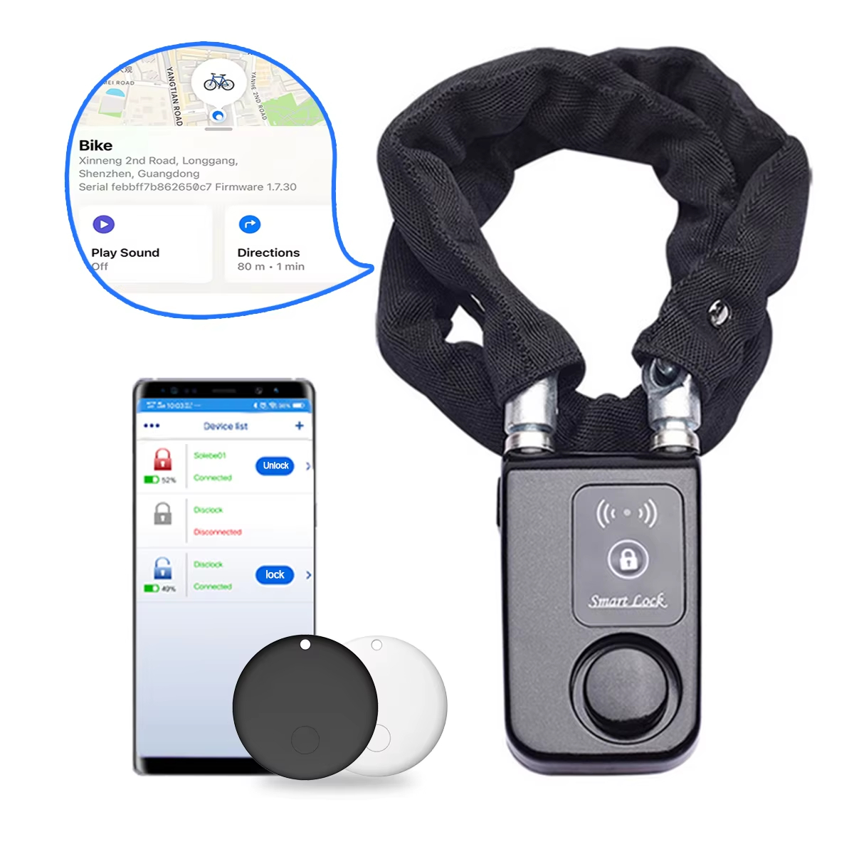 Smart Home For Windows - Cadeado de Bicicleta com Alarme de