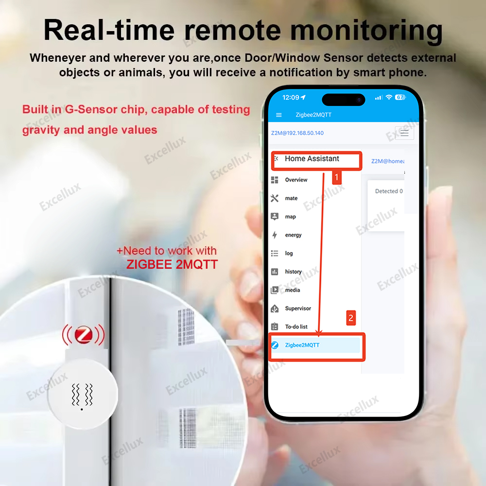 Zigbee 3.0 sensor de vibração  - Smart Home Tools avaliação e preço